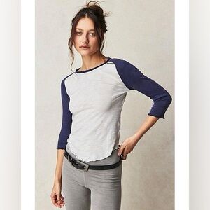 Free People Surf The Wave Long Sleeve Tee